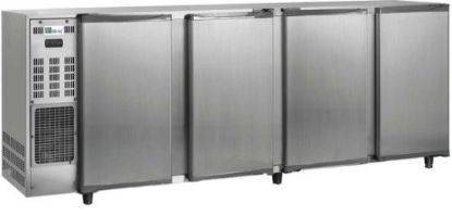 Image de Arrière de bar inox 4 portes pleines 622L Groupe logé - AFI Collin-Lucy
