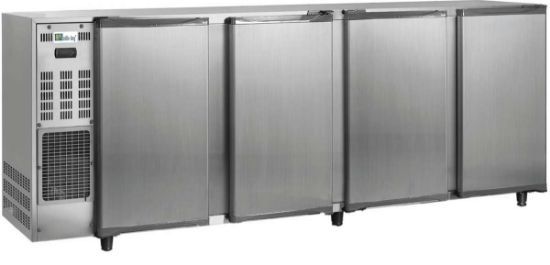 Image de Arrière de bar inox 4 portes pleines 622L Groupe logé - AFI Collin-Lucy