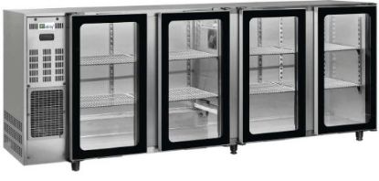Image de Arrière de bar inox 4 portes vitrées 622L Groupe logé - AFI Collin-Lucy