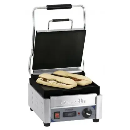 Image de Grill Panini Petit Premium 2 plaques lisses avec minuteur - CASSELIN