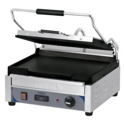 Image de Grill Panini Grand Premium Rainurée - Lisse avec minuteur - CASSELIN