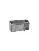 Image de Table pizza réfrigérée 3 portes GN 1/1 dessus granit avec dosseret - DAP DISTRIBUTION