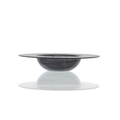 Image de Assiette creuse Gusto 25 cm en verre noir - Lot de 3 - Ardacam 