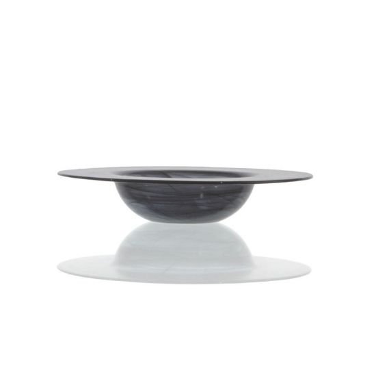 Image de Assiette creuse Gusto 25 cm en verre noir - Lot de 3 - Ardacam 