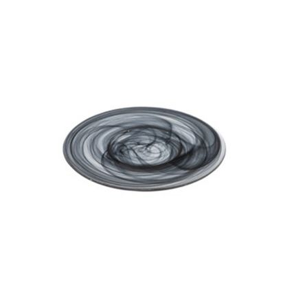 Image de Assiette plate Gusto 28 cm en verre noir - Lot de 6 - Ardacam 