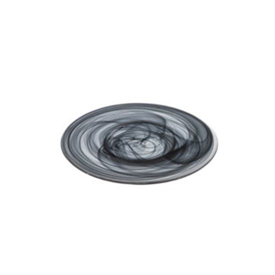 Image de Assiette plate Gusto 28 cm en verre noir - Lot de 6 - Ardacam 