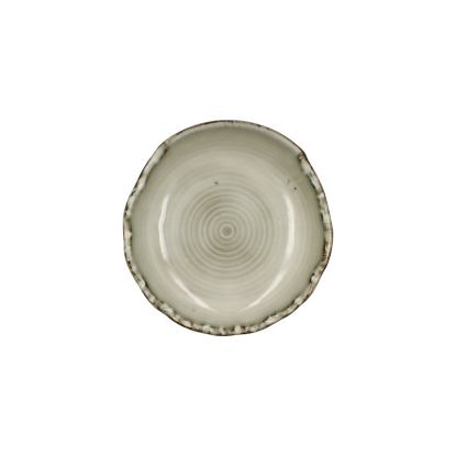 Image de Assiette coupe Nakuru 22,5 cm en grès gris et beige - Lot de 6 - Ogo