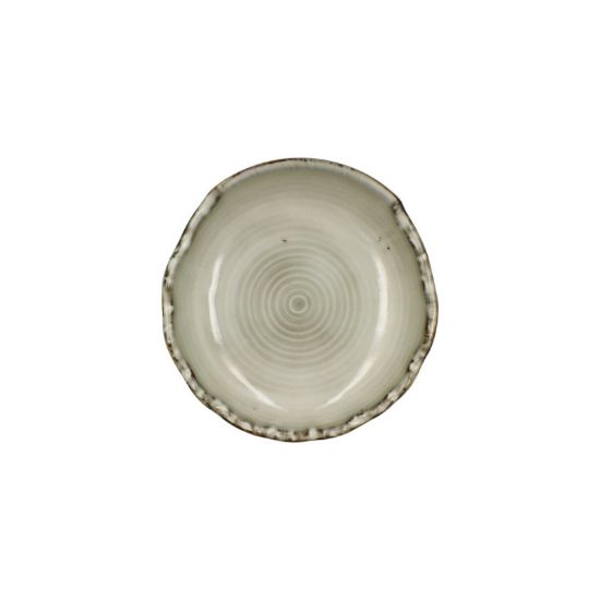 Image de Assiette coupe Nakuru 22,5 cm en grès gris et beige - Lot de 6 - Ogo