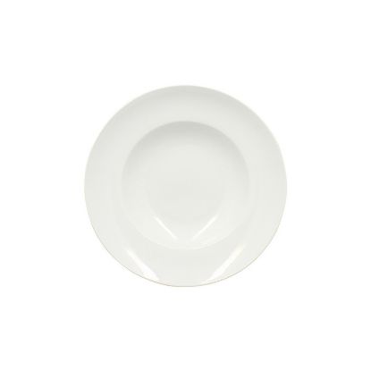 Image de Assiette à pâtes 23.5 cm en porcelaine blanche 750 ml - Lot de 6 - Novastyl