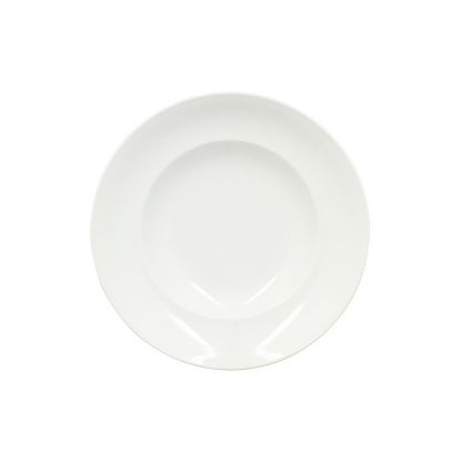Image de Assiette à pâtes 27 cm en porcelaine blanche 1500 ml - Lot de 6 - Novastyl