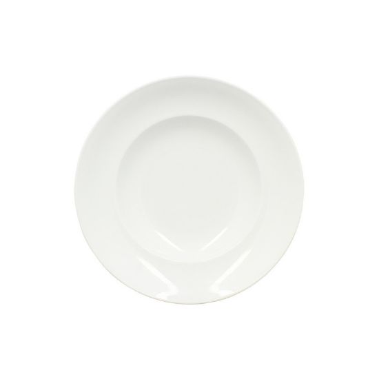 Image de Assiette à pâtes 27 cm en porcelaine blanche 1500 ml - Lot de 6 - Novastyl