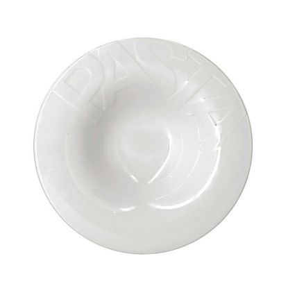 Image de Assiette à pâtes Jupiter 30 cm en porcelaine blanche 800 ml - Lot de 6 - Novastyl