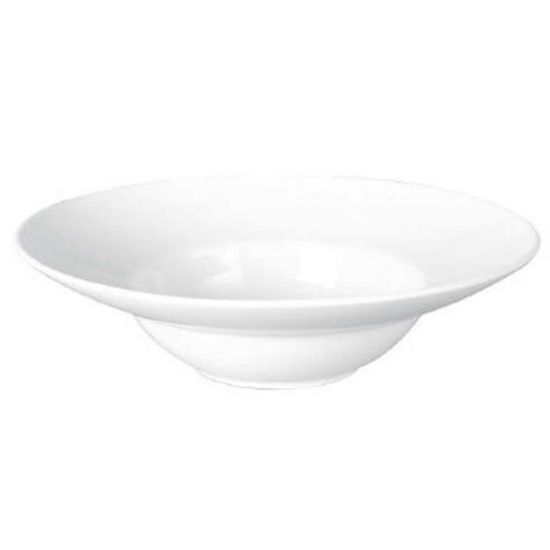 Image de Assiette à pâtes Kaszub 26 cm en porcelaine blanche  550 ml - Lot de 6 - Novastyl 