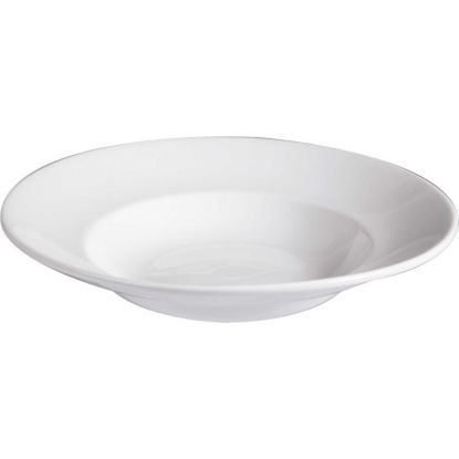 Image de Assiette à pâtes 26 cm en porcelaine unie blanche 80 cl - Lot de 6 - Novastyl  