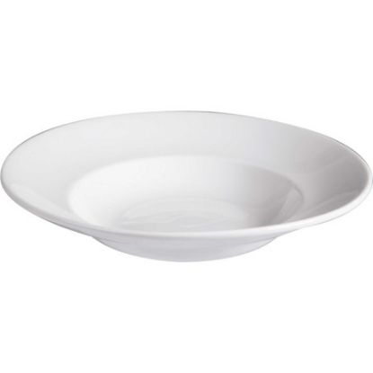 Image de Assiette à pâtes 21 cm en porcelaine unie blanche 40 cl - Lot de 6 - Novastyl 