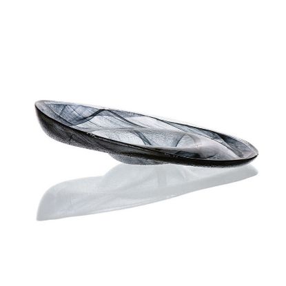 Image de Assiette creuse Ola 21 cm en verre noir - Lot de 6 - Ardacam
