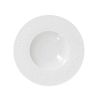 Image de Assiette  creuse Martelé 23 cm en porcelaine blanche - Lot de 6 - Novastyl 
