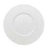 Image de Assiette plate Martelé 27 cm en porcelaine blanche - Lot de 6 - Novastyl 