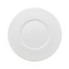 Image de Assiette à dessert Martelé 23 cm en porcelaine blanche - Lot de 6 - Novastyl  