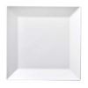 Image de Assiette plate carrée 25 cm en porcelaine blanche - Lot de 6 - Novastyl