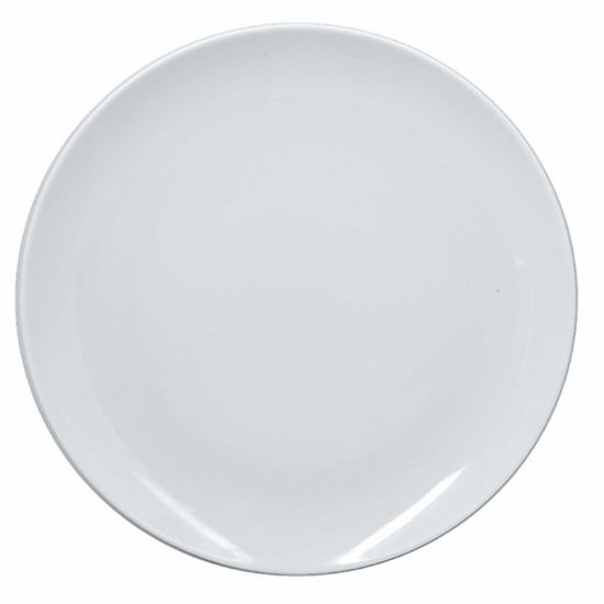 Image de Assiette plate Boss 27 cm en porcelaine blanche - Lot de 6 - Novastyl 