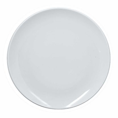 Image de Assiette plate Boss 20,5 cm en porcelaine blanche - Lot de 6 - Novastyl