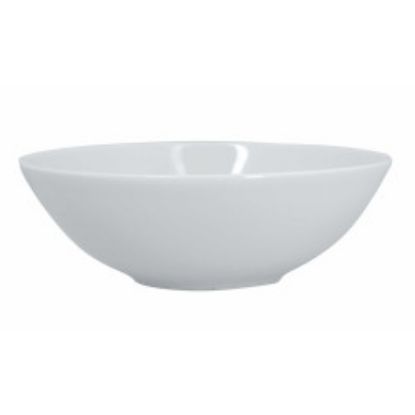 Image de Assiette creuse Boss 18 cm en porcelaine blanche - Lot de 6 - Novastyl