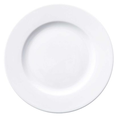 Image de Assiette plate Roma 27 cm en porcelaine blanche - Lot de 12 - Novastyl 