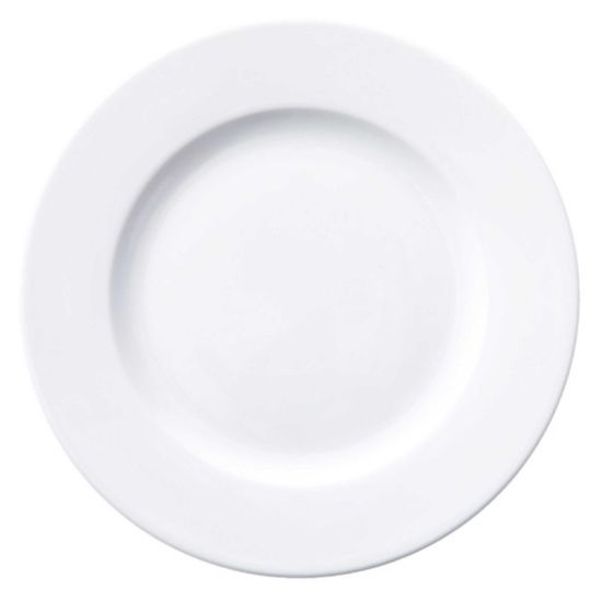 Image de Assiette plate Roma 27 cm en porcelaine blanche - Lot de 6 - Novastyl 