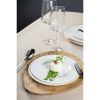 Image de Assiette plate Roma 24 cm en porcelaine blanche - Lot de 12 - Novastyl