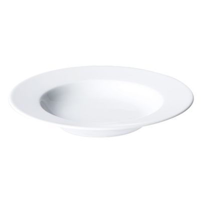 Image de Assiette creuse Roma 22,5 cm en porcelaine blanche - Lot de 12 - Novastyl