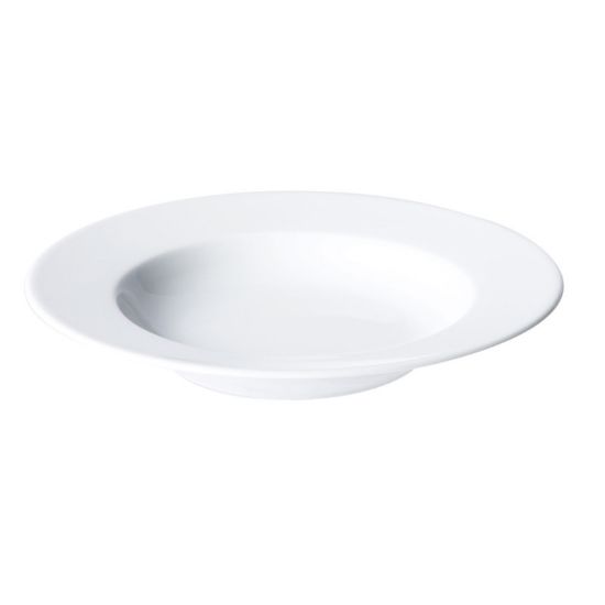 Image de Assiette creuse Roma 22,5 cm en porcelaine blanche - Lot de 6 - Novastyl