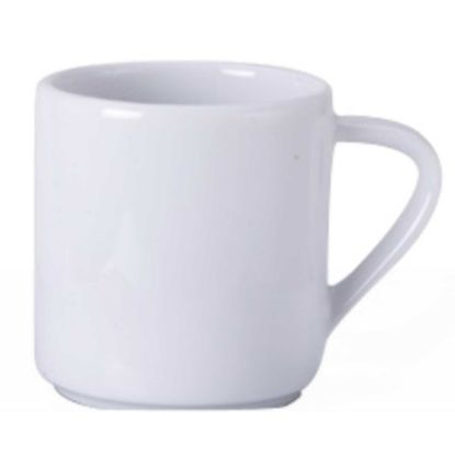 Image de Tasse à café Carré Hotel en porcelaine blanche 9 cl- Lot de 6 - Novastyl  