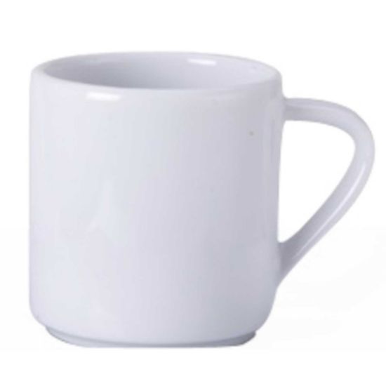 Image de Tasse à café Carré Hotel en porcelaine blanche 9 cl- Lot de 6 - Novastyl  