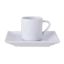 Image de Soucoupe  café Carré Hotel en porcelaine blanche - Lot de 6 - Novastyl