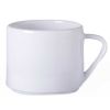 Image de Tasse mixte Carré Hotel en porcelaine blanche 20cl - Lot de 6 - Novastyl