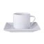 Image de Soucoupe mixte Carré Hotel en porcelaine blanche - Lot de 6 - Novastyl