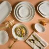 Image de Assiette plate gourmet Radix 25 cm en porcelaine blanche - Lot de 12 - Bonna