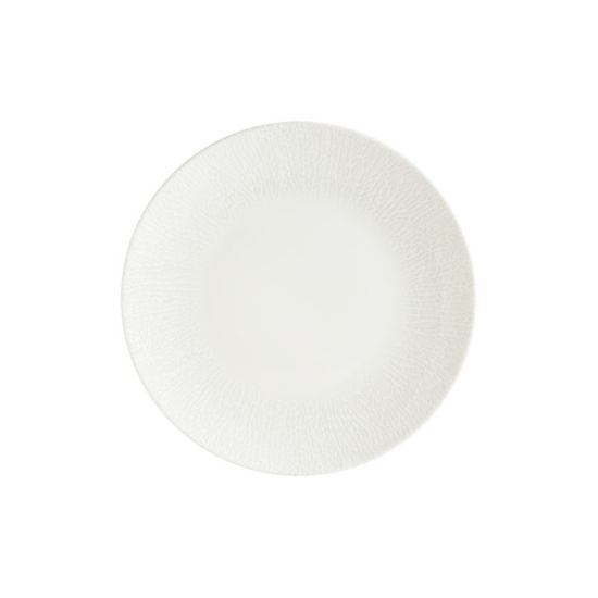 Image de Assiette plate gourmet Radix 27 cm en porcelaine blanche - Lot de 12 - Bonna