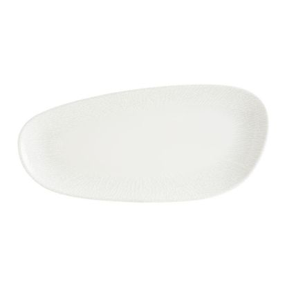 Image de Assiette rectangulaire vago Radix 36 cm en porcelaine blanche - Lot de 12 - Bonna 