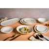Image de Assiette plate vago Radix 29 cm en porcelaine blanche - Lot de 6 - Bonna