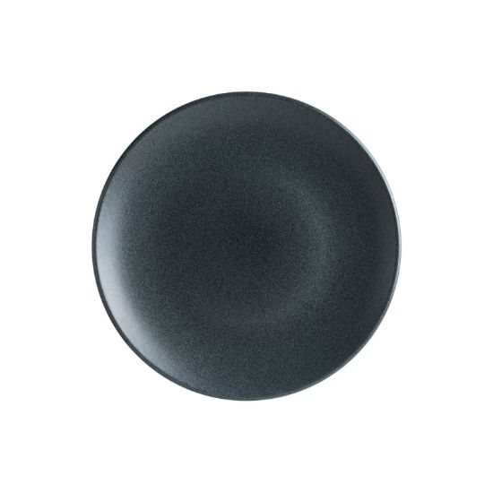 Image de Assiette plate Graphite 21 cm en porcelaine - Lot de 12 - Bonna