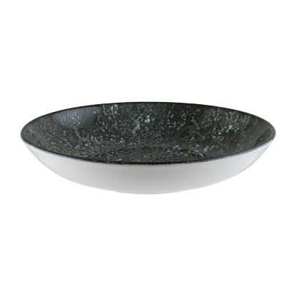 Image de Assiette creuse gourmet Cosmos black 23 cm en porcelaine - Lot de 6 - Bonna 