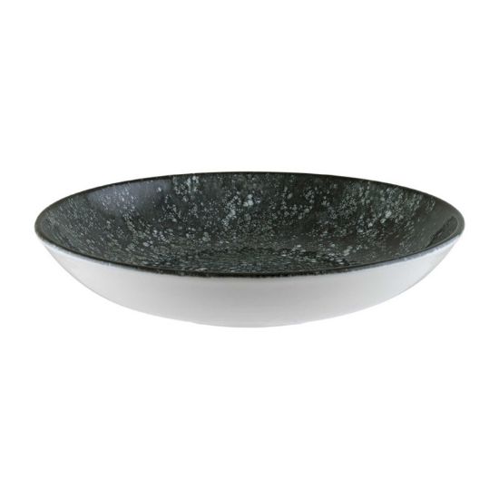 Image de Assiette creuse gourmet Cosmos black 23 cm en porcelaine - Lot de 6 - Bonna 