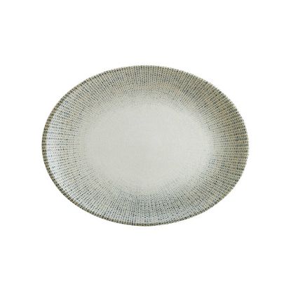 Image de Assiette ovale moove Sway 25 cm en porcelaine - Lot de 12 - Bonna 