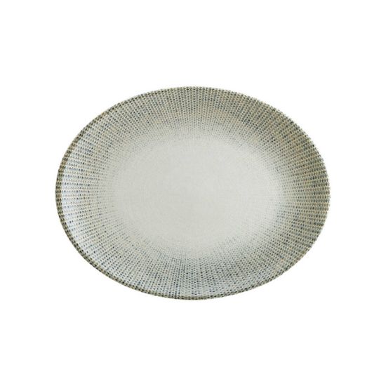 Image de Assiette ovale moove Sway 25 cm en porcelaine - Lot de 12 - Bonna 