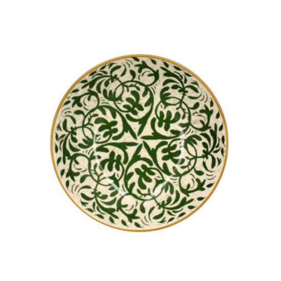 Image de Coupelle Héraclée 500 ml en grès décor vert - Lot de 12 - Novastyl 