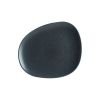 Image de Assiette plate vago Graphite 24 cm en porcelaine noire - Lot de 12 - Bonna
