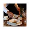 Image de Assiette plate 28,5 cm Urus en porcelaine bleu et blanche - Lot de 4 - Ogo living 