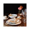 Image de Assiette creuse 20 cm Urus en porcelaine bleu et blanche - Lot de 4 - Ogo living 